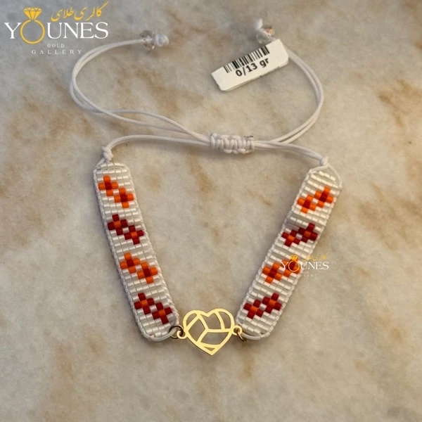 دستبند میوکی قلب پازلی طلا